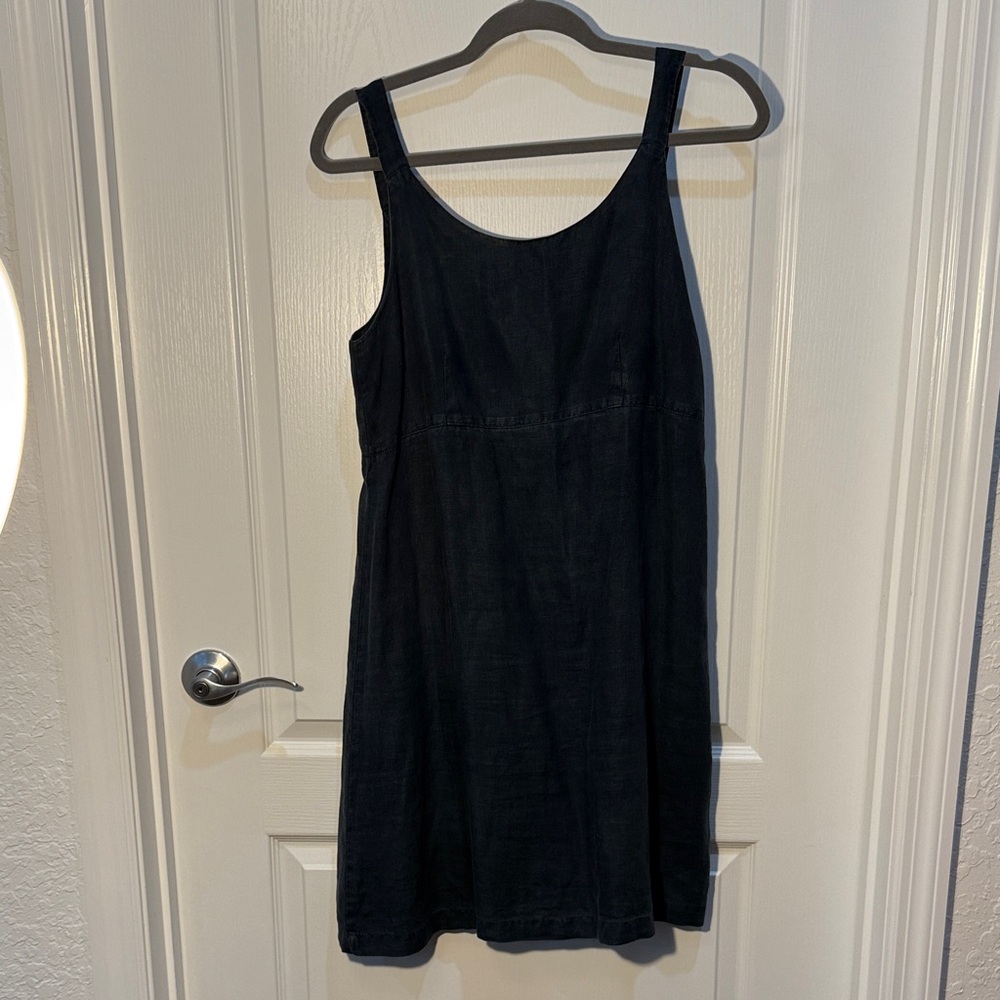 Fresh Produce Navy Blue Sleeveless Dress with Button Back Size M